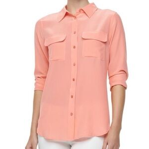 Equipment Femme Quinne Top 100% Silk Size Small